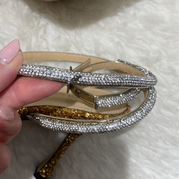 New Mach & Mach Double Bow Crystal embellished‎ glitter pump size 38.5EU - Picture 11 of 15